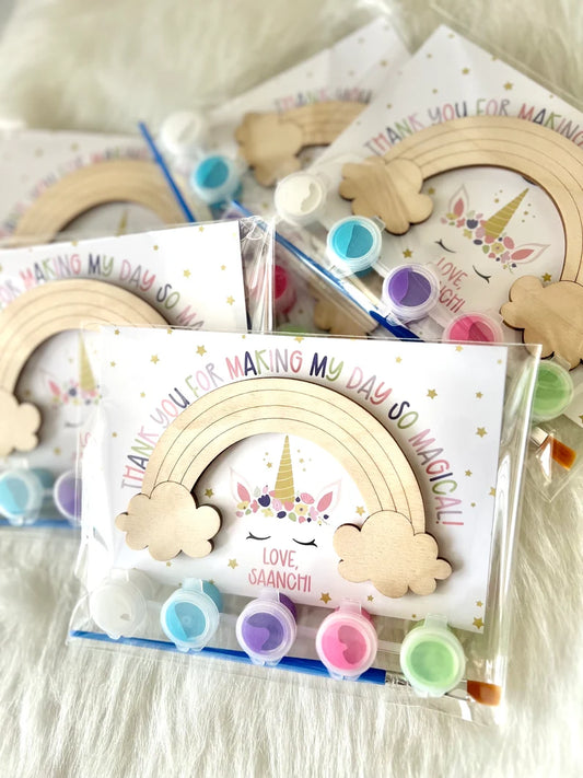 Unicorn Rainbow Party Favor Paint Kits