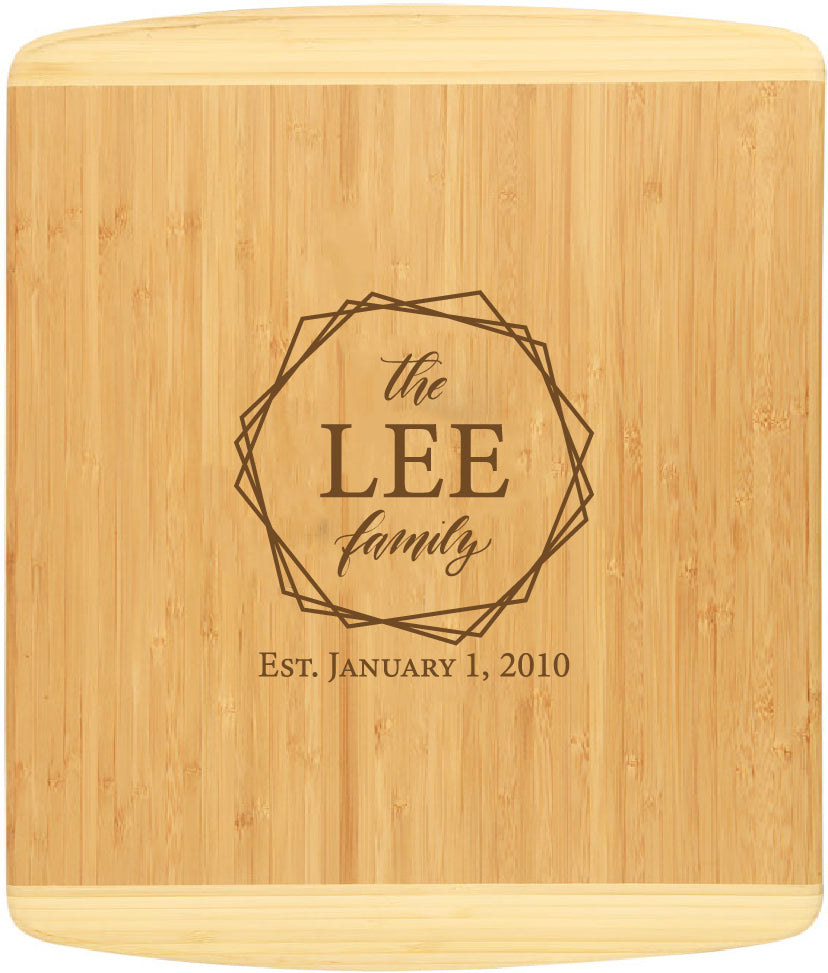 Bamboo 2-Tone Cutting Board Engraved 13-1/2" x 11-1/2"