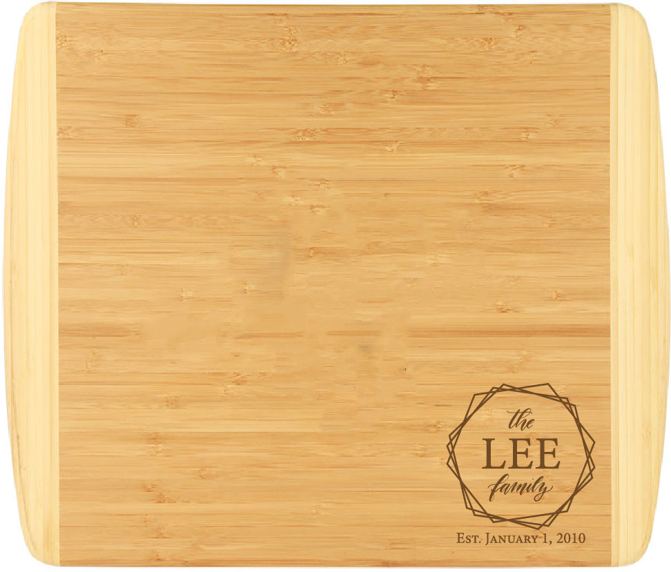 Totally Bamboo 13-Inch Two-Tone Cutting Board - ImpressMeGifts