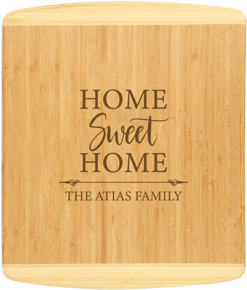 Bamboo 2-Tone Cutting Board Engraved 13-1/2" x 11-1/2"