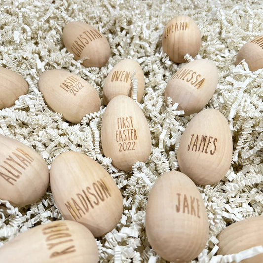 Personalized Wooden Eggs